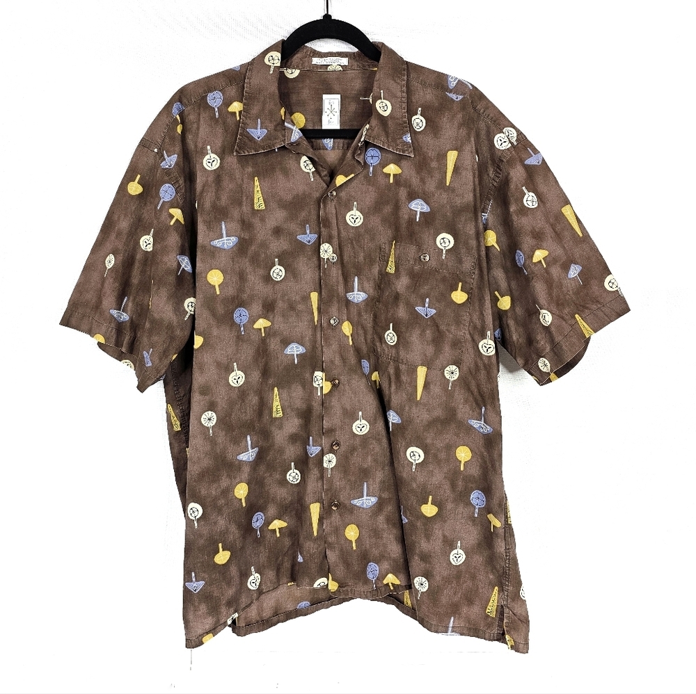 Burma Bibas Retro Short-sleeve Button-down Shirt